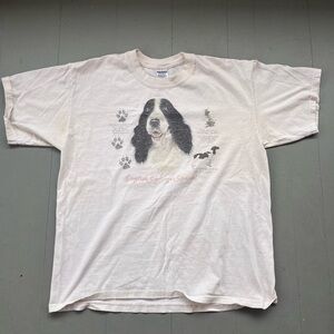 Gildan White Dog Graphic T-Shirt